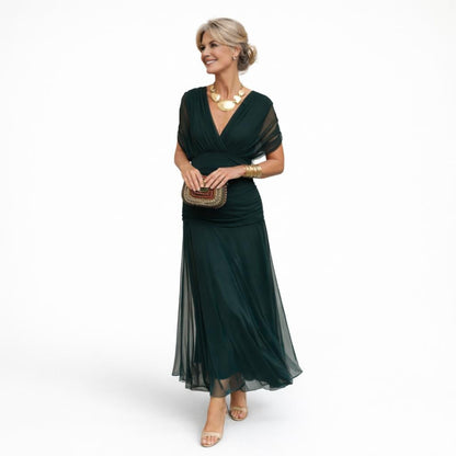 Off Shoulder Maxi Dress in Dark