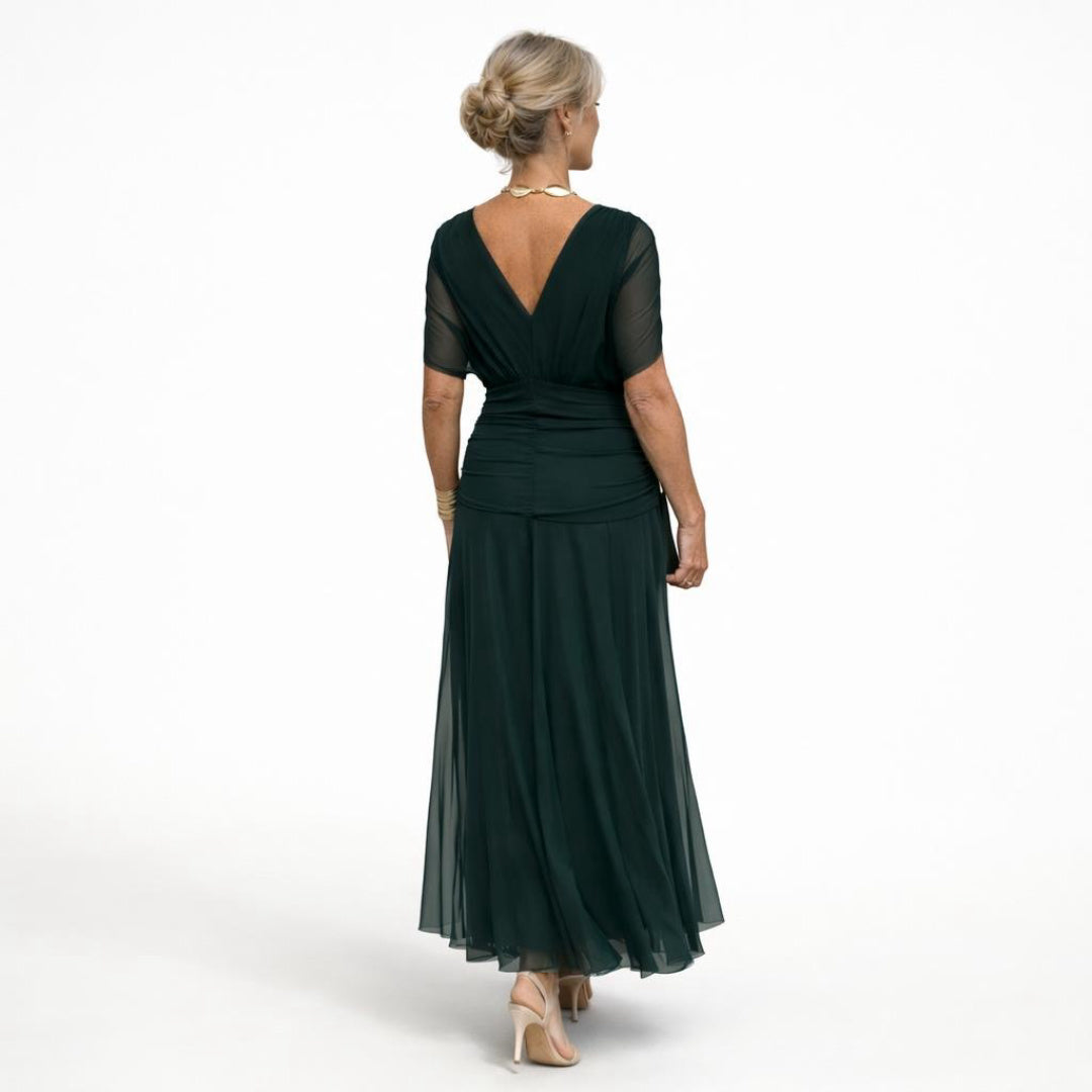 Off Shoulder Maxi Dress in Dark