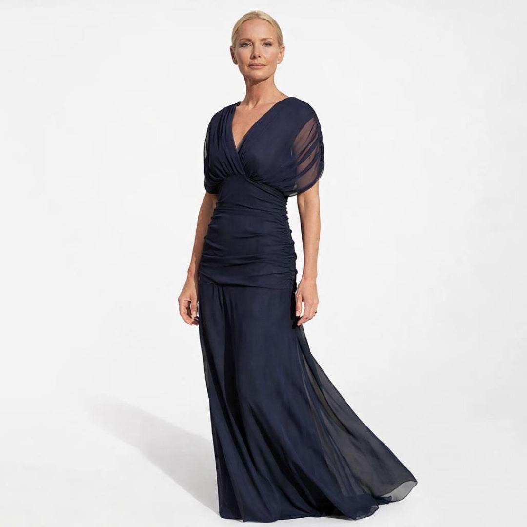 Off Shoulder Maxi Dress in Dark