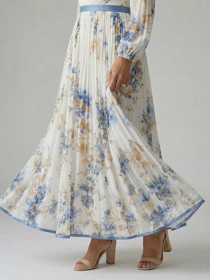 Pleated Wrap Midi Dress for Effortless