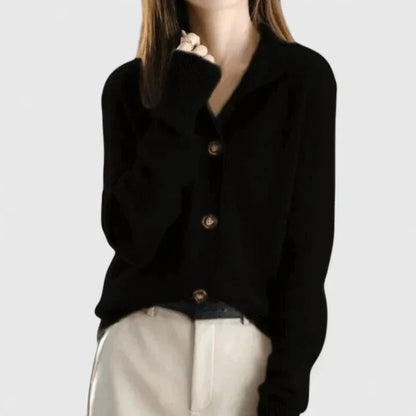 Relaxed Knit Button-Front Cardigan for Women